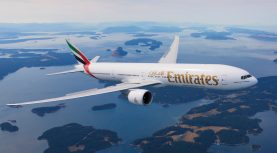 Mit Emirates in einer Boeing B 777 zu weltweiten Flugzielen fliegen.